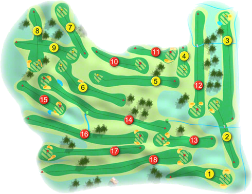 Moate Golf Course Layout